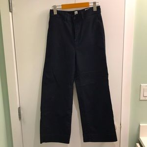 Wide leg cropped black jeans